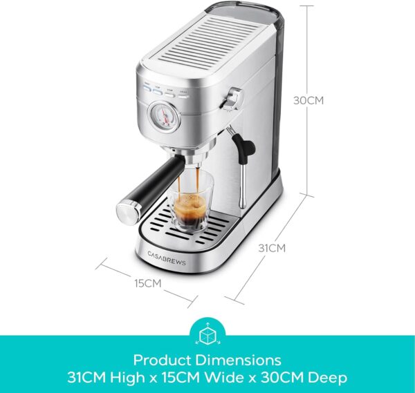 61dKSR6uYVL._AC_SL1500_.jpg CASABREWS CM5418 Espresso Machine, Barista Coffee Machine with Milk Frother