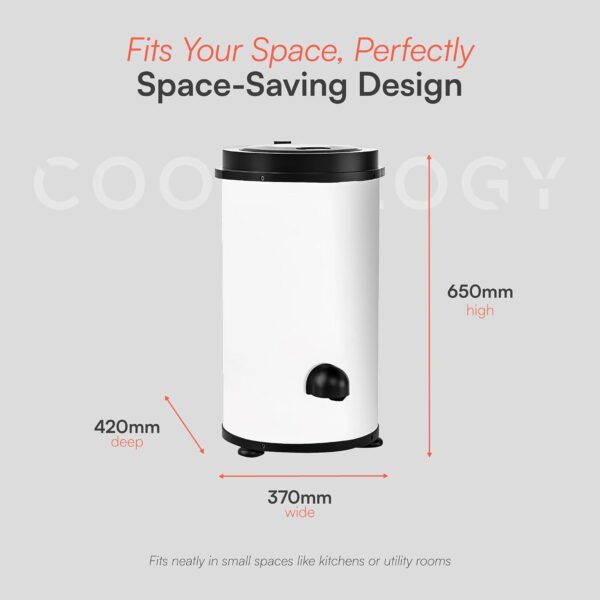Cookology 4kg 2800RPM Spin Dryer - Energy-Saving - White [Energy Class D]