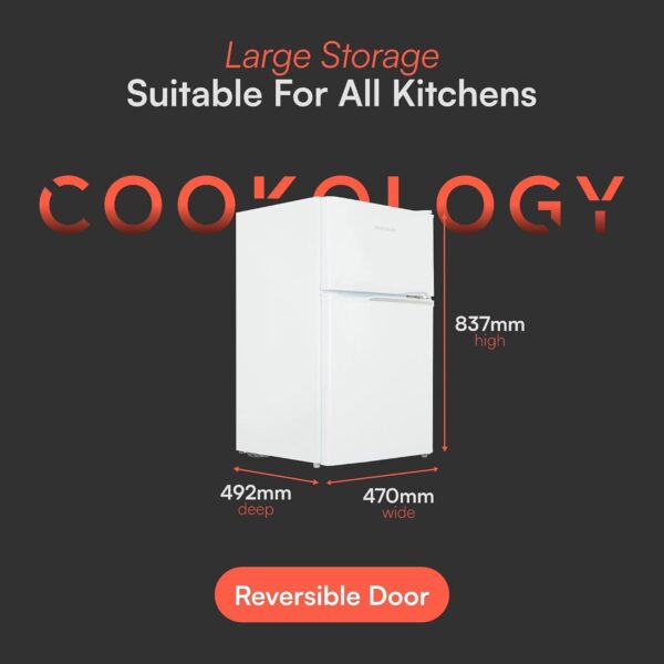 61sHyKJOMnL._AC_SL1500_.jpg Cookology 87L 47cm Under-Counter Fridge Freezer - White