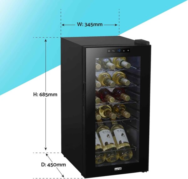 61x0oujQ50L._AC_SL1500_.jpg Dellonda Baridi 15 Bottle Wine Cooler Fridge with