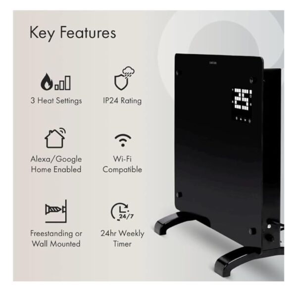 7-23.jpg Devola 2000W Smart Electric LOT 20 Compliant, Energy Efficient Heater (Black)