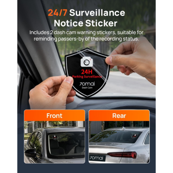 7-24.png 70mai 4K Dash Cam Front and Rear A810S, 4K+1080P Dual STARVIS 2, HDR Car Dash Cam with Night Vision