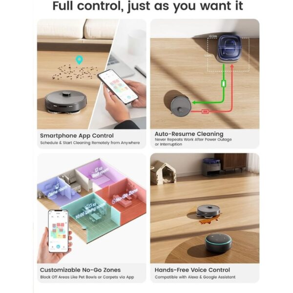 Lefant M3 Max Robot Vacuum Cleaner with Mop, All-in-One Station