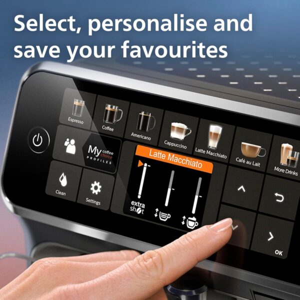 71-w4yl5sTL._AC_SL1500_.jpg PHILIPS 5400 Series Bean to Cup Coffee Machine, LatteGo, 12 Drinks OneTouch