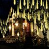 Fairy Lights Mains Powered 24 Tube Meteor Shower Christmas Lights, Warm [Energy Class F]