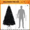 6ft Black Artificial Christmas Tree with DIY 100 Warm Lights