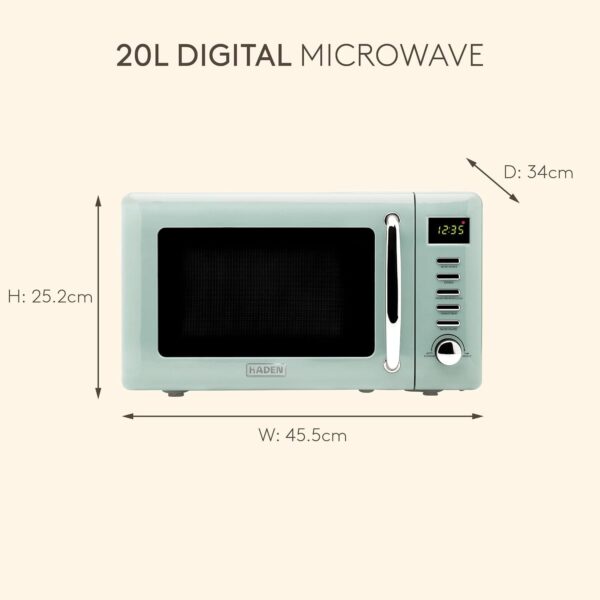 712USjuW74L._AC_SL1500_.jpg Haden Microwave Haden Cotswold 20L 800W Digital Microwave (Cotswold Green)