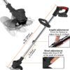 713ExEKmxSL._AC_SL1500_.jpg 21V Cordless Strimmer, Telescopic Lightweight Grass Trimmer with 6xMetal Blades & 10xPlastic Blades