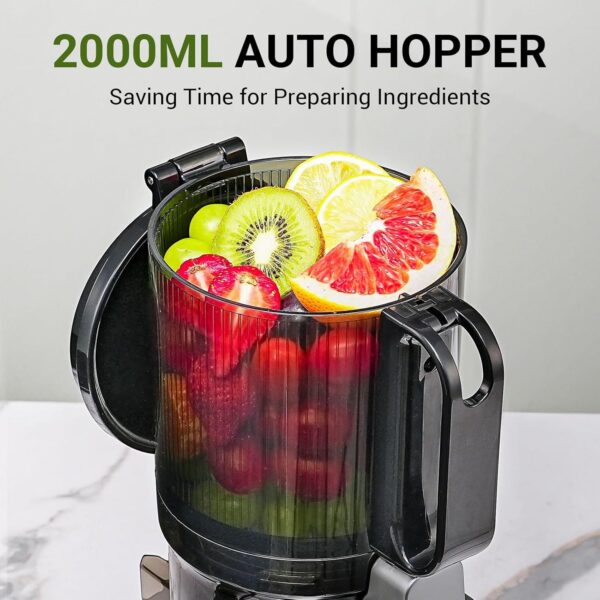 AMZCHEF Cold Press Juicer, Slow Masticating Juicer, 145mm Wide Chute