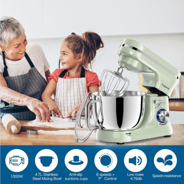 715x8cCyiIL._AC_SL1500_.jpg Vospeed Stand Mixer,5 Quarts 8-Speed 1000W Tilt-Head Food Mixer