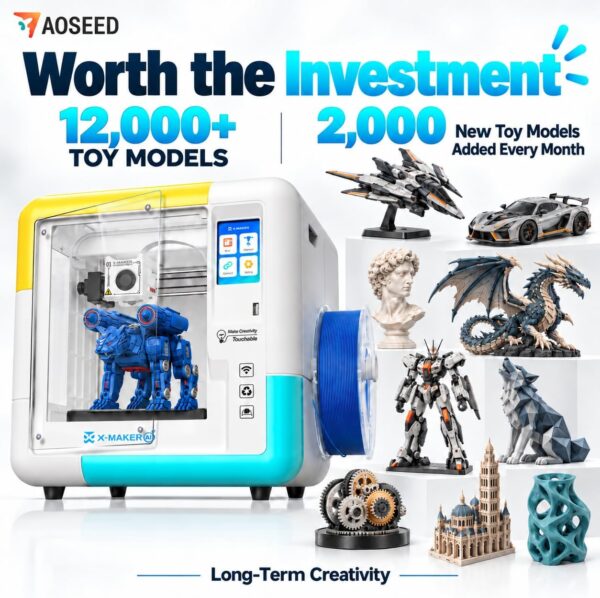 715zBGjR-cL._AC_SL1254_.jpg X-Maker AI Kids 3D Printer, Enclosed, Wi-Fi Printing, App Control, Ready to Print