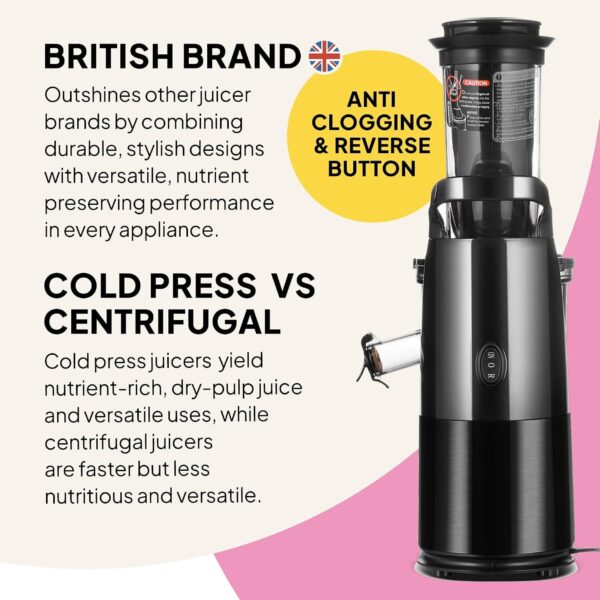 7167KaV-pBL._AC_SL1500_.jpg Fridja f1900 Cold Press Juicer, 240W Slow Juicer, 78mm Chute, BPA-Free