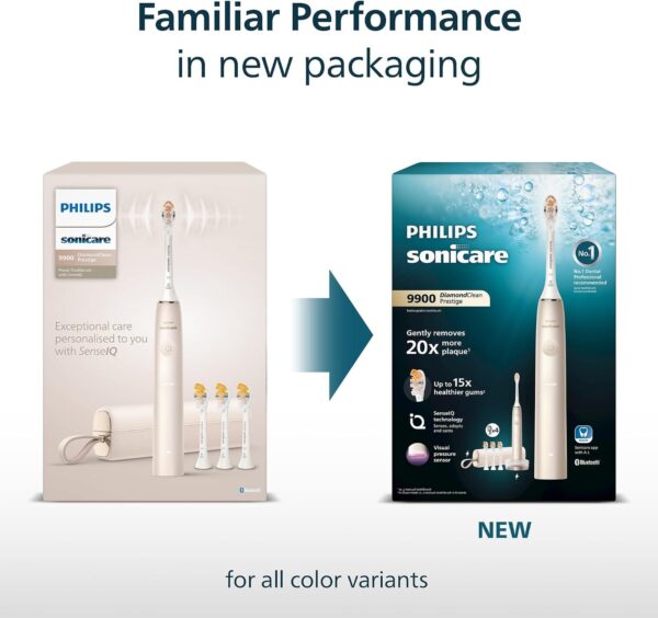 716jI9OlRzL._AC_SL1500_.jpg Philips Sonicare DiamondClean 9900 Prestige Electric Toothbrush Charging Travel Case, Black, Model HX9992/43