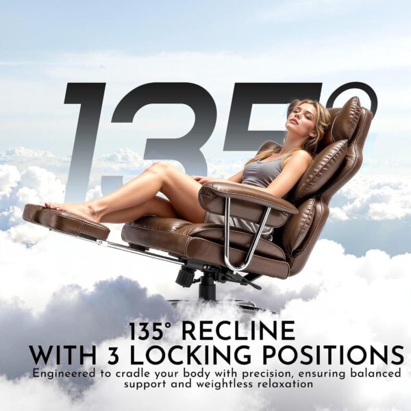 718UxXUbCbL._AC_SL1500_.jpg Efomao Desk Office Chair, Big and Tall PU Leather Ergonomic Office Chair