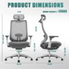 719RJo-D2tL._AC_SL1500_.jpg COLAMY Ergonomic Mesh Office Chair, High Back Computer Executive Desk Chair with Adjustable Headrest and 4D Arms