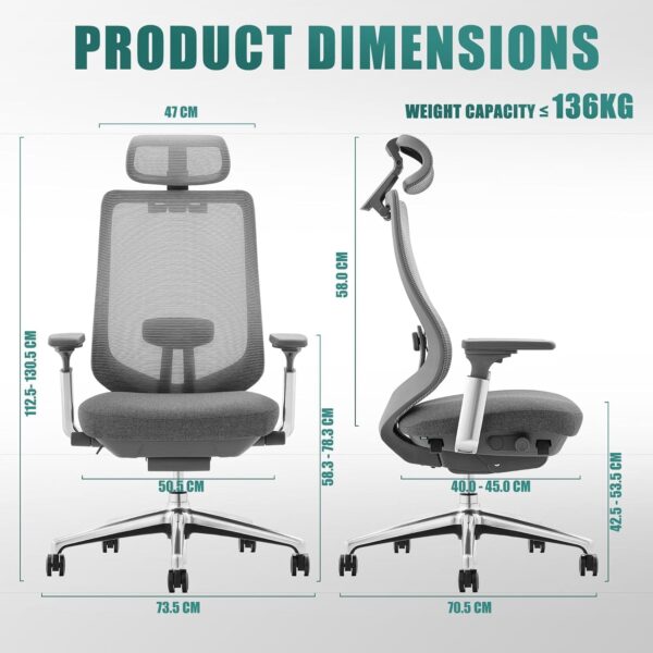 719RJo-D2tL._AC_SL1500_.jpg COLAMY Ergonomic Mesh Office Chair, High Back Computer Executive Desk Chair with Adjustable Headrest and 4D Arms