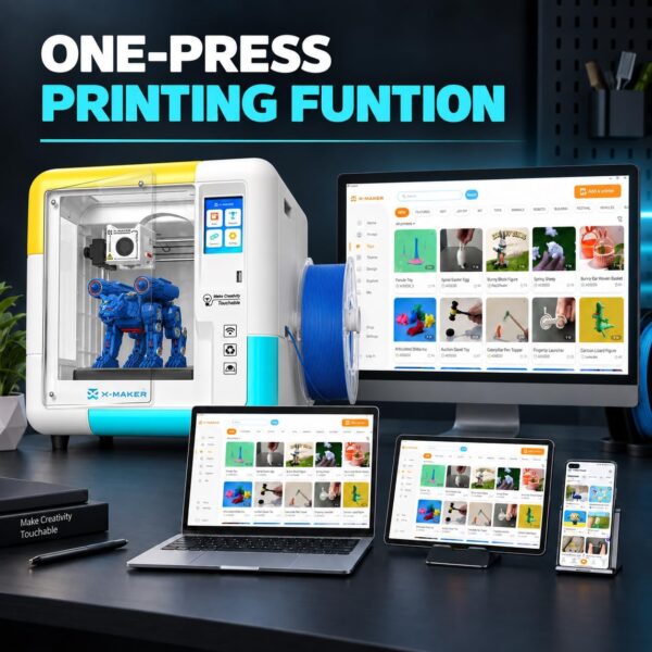 71AuXMVX9oL._AC_SL1254_.jpg X-Maker AI Kids 3D Printer, Enclosed, Wi-Fi Printing, App Control, Ready to Print