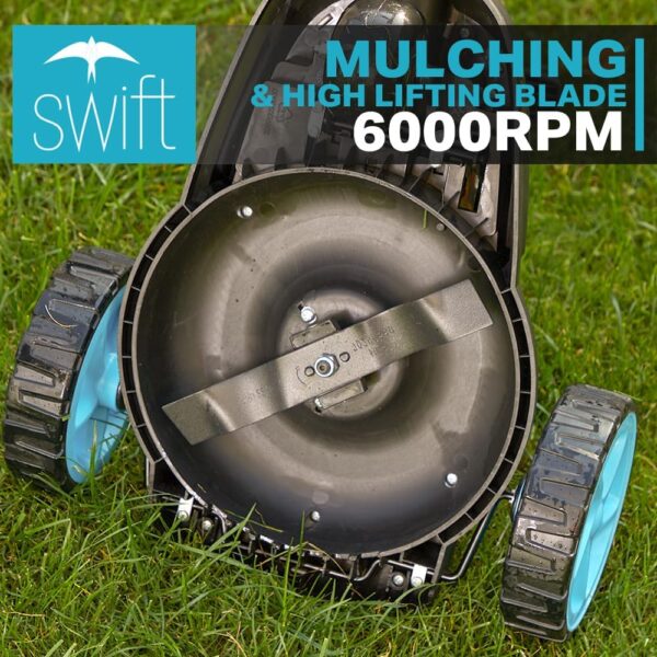 71FTR3OuYWL._AC_SL1000_.jpg swift 40V 22cm Cordless Brushless Lawnmower for Small Garden