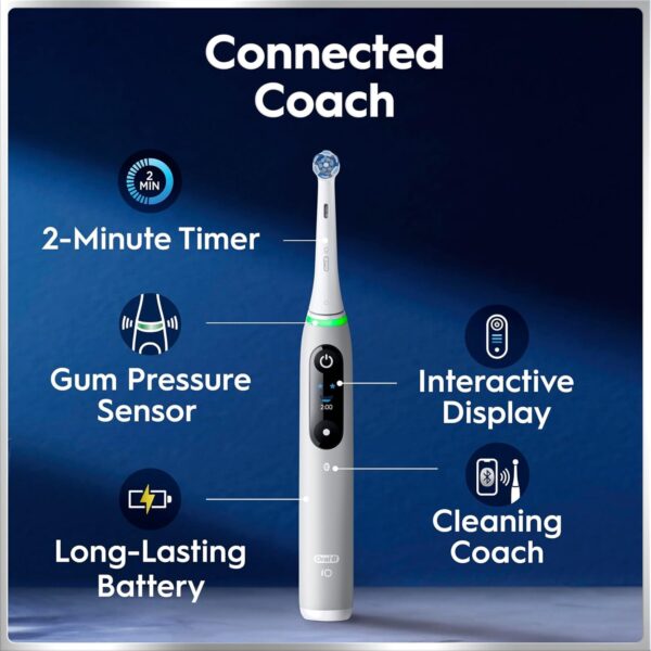 71Fx2G6klmL._AC_SL1500_.jpg Oral-B iO6 Electric Toothbrush, Grey, with Travel Case and Spare Head