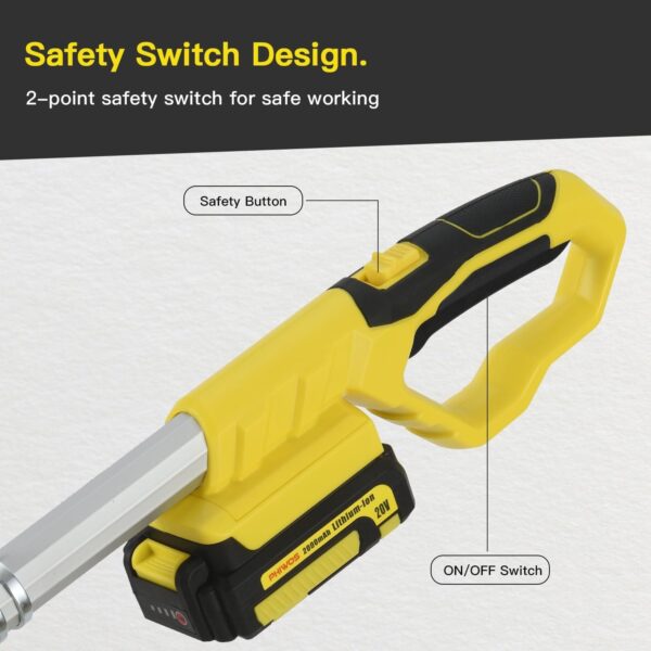 71GJLEejRL._AC_SL1500_.jpg Cordless Pole Hedge Trimmer, PHIWOS 2.0Ah Battery and Charger Include