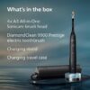 71II22BwBwL._AC_SL1500_.jpg Philips Sonicare DiamondClean 9900 Prestige Electric Toothbrush Charging Travel Case, Black, Model HX9992/43