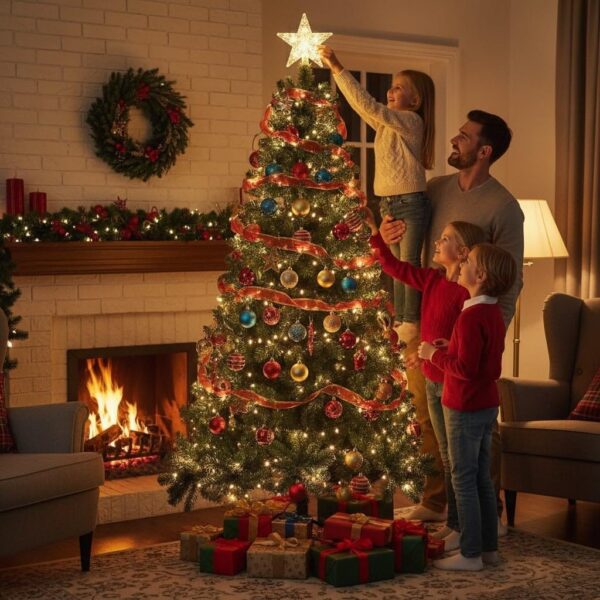 71KG4VqlShL._AC_SL1024_.jpg SHATCHI 6ft/1.8m Alaskan Pine Green Artificial Christmas Tree Bushy 550 Tips Xmas Home Decorationations Decorations
