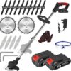 71KG6KXFQkL._AC_SL1500_.jpg 21V Cordless Strimmer, Telescopic Lightweight Grass Trimmer with 6xMetal Blades & 10xPlastic Blades