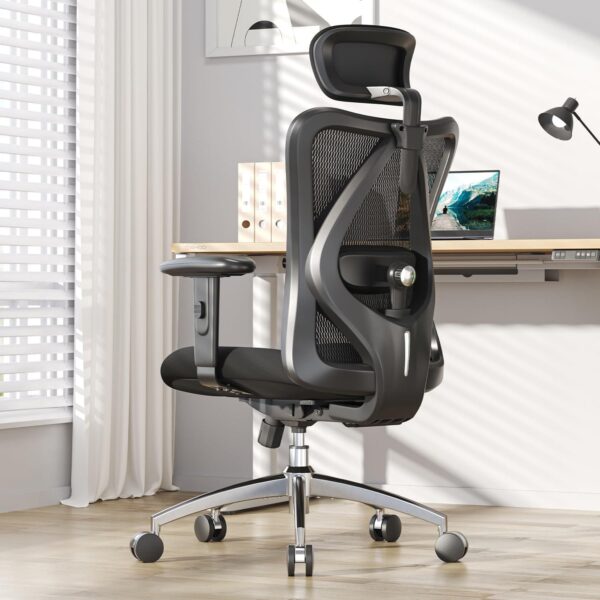 SIHOO M18 Ergonomic Office Chair, Adjustable Lumbar Support, 330 lb, Black