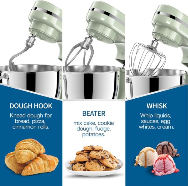 71KQmkRfamL._AC_SL1500_.jpg Vospeed Stand Mixer,5 Quarts 8-Speed 1000W Tilt-Head Food Mixer