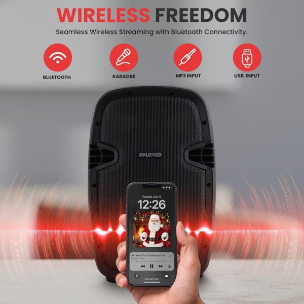 71Kx2GRVQL._AC_SL1500_.jpg Pyle Portable Bluetooth PA Speaker System, UK Version - 10"9