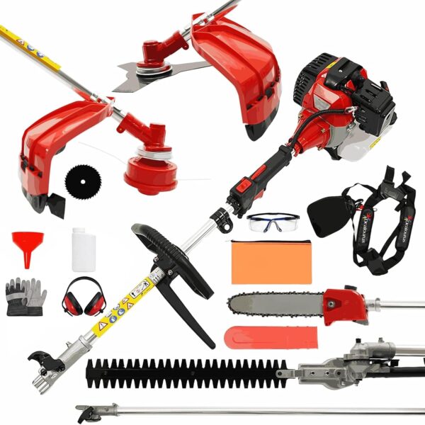 Dealourus 52cc Long Reach Petrol Multi Functional Garden Tool Including
