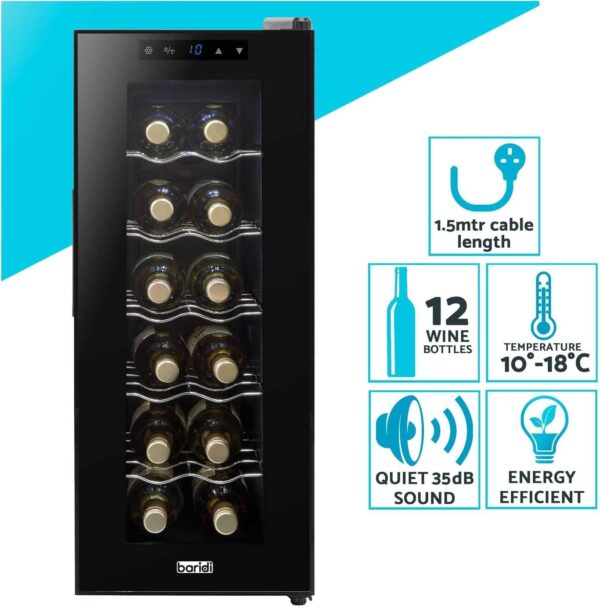71LOQeS1ixL._AC_SL1500_.jpg Dellonda Baridi 12 Bottle Wine Fridge with