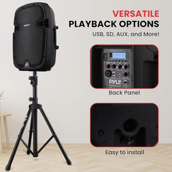 71NEdb4NBL._AC_SL1500_.jpg Pyle Portable Bluetooth PA Speaker System, UK Version - 10"9