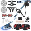 71NYSZlZesL._AC_SL1500_.jpg Cordless Strimmer, Garden Strimmer Cordless with Weed Brush and 2 x 4.0Ah Battery