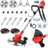 71OhO3IyhqL._AC_SL1500_.jpg Cordless Strimmer 21V with 2×2000mAh Battery & Charger,Grass Trimmer Cordless with 14 Blades Cutting System