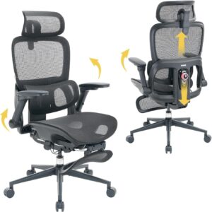 SIHOO B300 Pro Ergonomic Office Chair with Footrest, 4-Way Lumbar Support