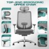 71U9vI3B9dL._AC_SL1500_.jpg COLAMY Ergonomic Mesh Office Chair, High Back Computer Executive Desk Chair with Adjustable Headrest and 4D Arms