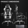 71UbuB7sdOL._AC_SL1500_.jpg GTPLAYER Gaming Chair, Massage Computer Chairs with Footrest