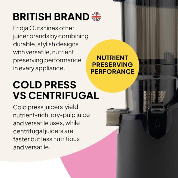 71W2cKiy9NL._AC_SL1500_.jpg Fridja f2500 Self-Feeding Juicer, 135mm Chute, Whole Fruit, 250W Cold Press