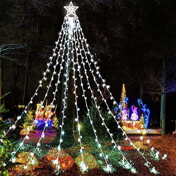 71Wxqg6C58L._AC_SL1000_.jpg Kwaiffeo Christmas Decorations Outside, 12.6FT 350 LED 8 Modes Star Christmas Lights Outdoor