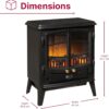 71X6tpuDX7L._AC_SL1500_.jpg Dimplex Tango Optiflame 2KW Freestanding Electric Stove Fire, Coal Fuel bed