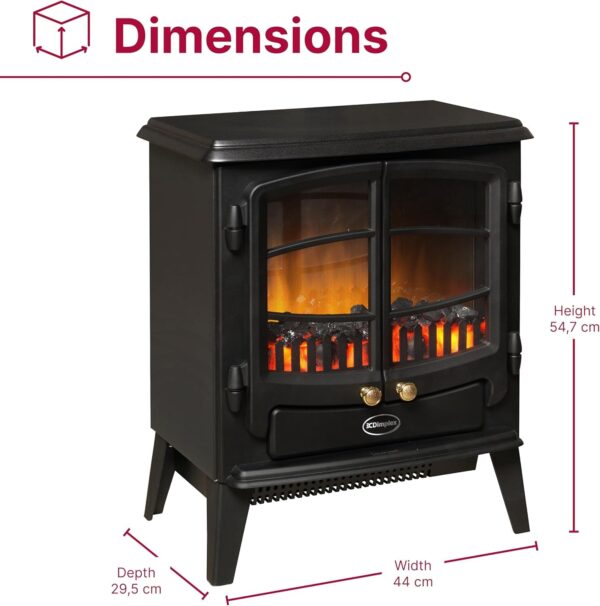71X6tpuDX7L._AC_SL1500_.jpg Dimplex Tango Optiflame 2KW Freestanding Electric Stove Fire, Coal Fuel bed
