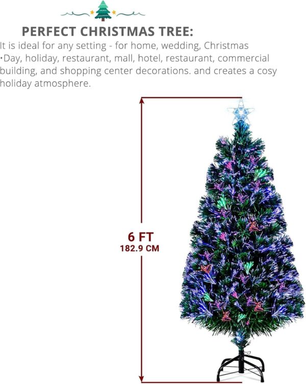 71Yi6TNMm4L._AC_SL1500_.jpg 6ft Fibre Optic Christmas Tree Indoor Xmas Decoration, Green