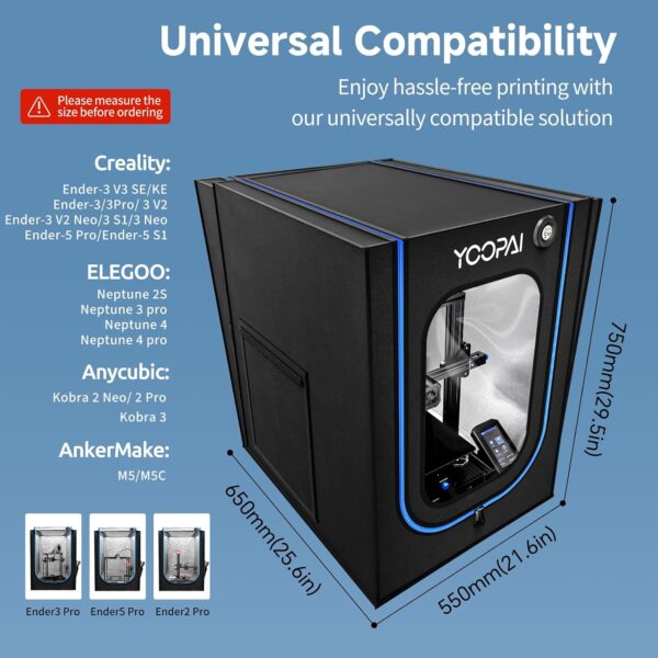 71caj9JBnHL._AC_SL1500_.jpg 3D Printer Enclosure with Ventilation Kit, LED Light,Thermo-Hygrometer
