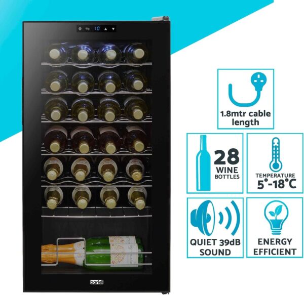 71cnTEf444L._AC_SL1500_.jpg Dellonda Baridi 28 Bottle Wine Fridge with