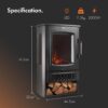 71dVkIjR09L._AC_SL1500_.jpg Vonhaus Electric Log Burner 2000W – 2 Heat Settings – Black