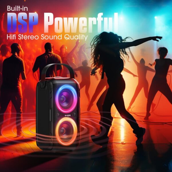 71ej6FFVxWL._AC_SL1500_.jpg W-KING Bluetooth Speaker Loud, 180W Max Portable Party Wireless Speakers