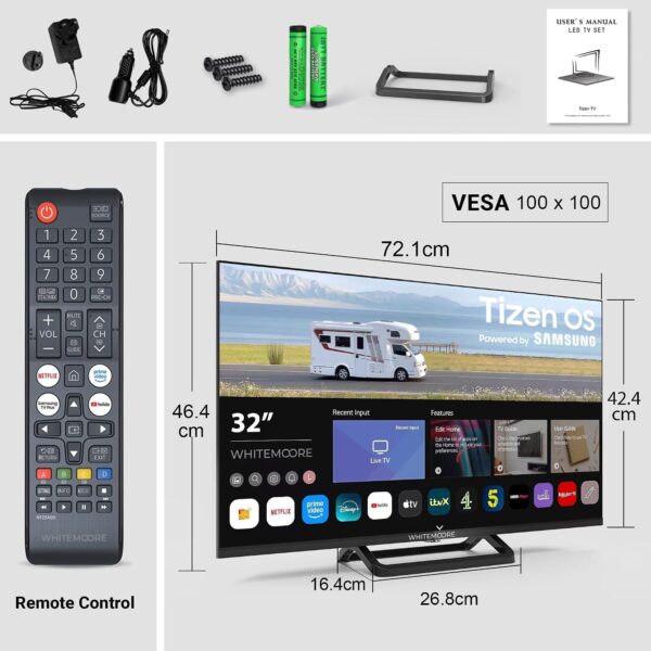 71ffs9yxkL._AC_SL1500_.jpg 32" Smart 12V TV, 12V/24V Traveller LED TV, Samsung Tizen OS