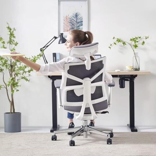 71guNvJVXrL._AC_SL1500_.jpg HOLLUDLE Ergonomic Office Chair with Adaptive Backrest, High Back Computer Desk Chair with 4D Armrests
