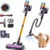 71hNB8ZvPoL._AC_SL1500_.jpg 80Mins Cordless Vacuum Cleaner, 650W 55Kpa Stick Vacuum Cleaner for Home